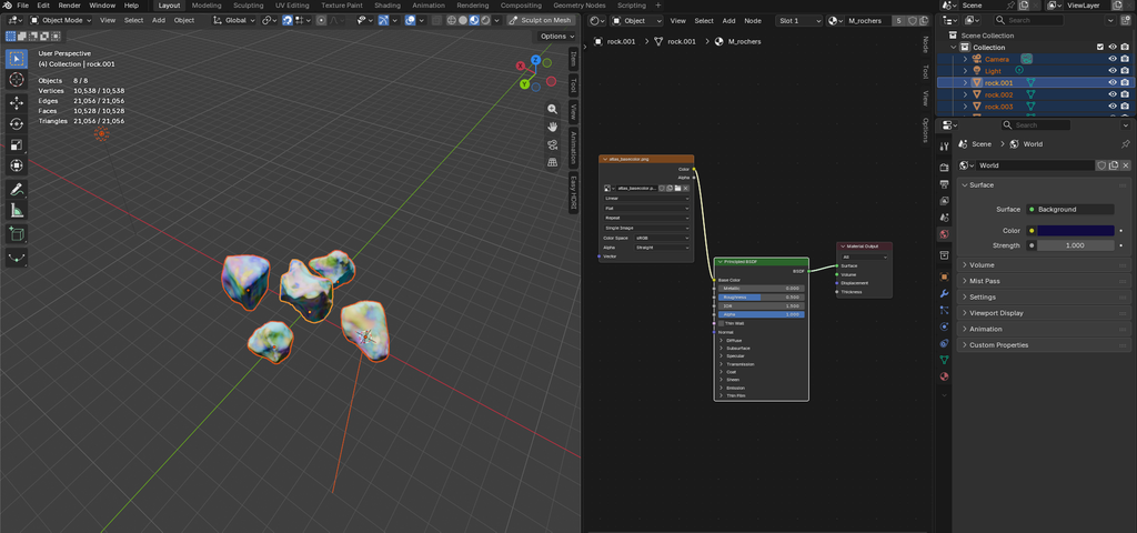 Blender and rock pack